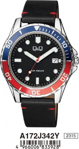 Horloge Heren Q&Q A172J342Y Zwart (Ø 43 mm)