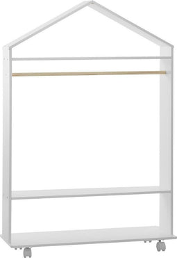 Sphera Kledingkast op Wieltjes - 120 x 80,5 x 36 cm - Wit