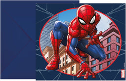 Spider-Man Uitnodigingen FSC 14 x 9 cm - 6 stuks