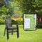 Pro Garden Afdekhoes Stapelstoelen - Waterdicht 2500mm - 68 x 68 x 120 cm - Zwart