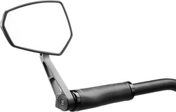 Spiegel Ergotec - M-77 - Korte arm - Maat 120 x 80-55 mm - Aluminium - Zwart gezandstraald (K approved)