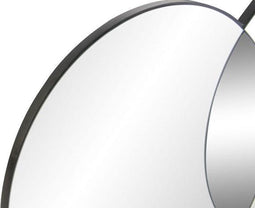 Spiegel - mirror glass wood 118,5x2x50 circles smoky black -