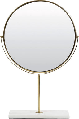 Spiegel op Voet Riesco - Marmer Wit-Goud - 33x12,5x48cm