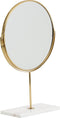 Spiegel op Voet Riesco - Marmer Wit-Goud - 33x12,5x48cm
