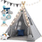 Spielwerk Speeltent – LED 3 Kussens Spanschroef 130x130x160cm - Grijs