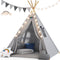 Spielwerk Speeltent – LED 3 Kussens Spanschroef 130x130x160cm - Grijs