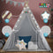 Spielwerk Speeltent – LED 3 Kussens Spanschroef 130x130x160cm - Grijs