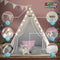 Spielwerk Speeltent – LED 3 Kussens Spanschroef 130x130x160cm - Roze