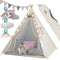 Spielwerk Speeltent – LED 3 Kussens Spanschroef 130x130x160cm - Roze