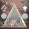 Spielwerk Speeltent – LED 3 Kussens Spanschroef 130x130x160cm - Roze