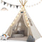 Spielwerk Speeltent – LED 3 Kussens Spanschroef 130x130x160cm - Wit