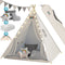 Spielwerk Speeltent – LED 3 Kussens Spanschroef 130x130x160cm - Wit