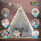Spielwerk Speeltent – LED 3 Kussens Spanschroef 130x130x160cm - Wit