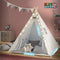 Spielwerk Speeltent – LED 3 Kussens Spanschroef 130x130x160cm - Wit