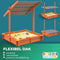Spielwerk Zandbak - Hout Zonnedak Sami UV 50+ - 120x120x120cm