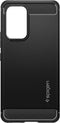 Spigen Hoesje geschikt voor Samsung Galaxy A53 Telefoonhoesje Flexibel TPU | Spigen Rugged Armor Backcover Shockproof | Schokbestendig Galaxy A53 Telefoonhoesje | Anti Shock Proof - Zwart