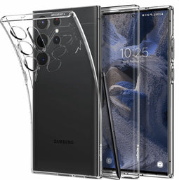 Spigen Liquid Crystal Geschikt voor Samsung S23 Ultra Back Cover Transparant