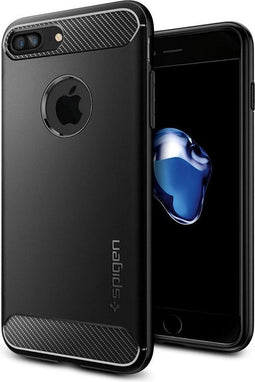 Spigen Rugged Armor case iPhone 7 Plus 8 Plus hoesje - Zwart