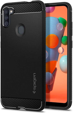 Spigen Rugged Armor hoesje voor Samsung Galaxy A11 - Zwart