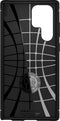 Spigen Rugged Armor Samsung Galaxy S22 Ultra Hoesje Back Cover Zwart