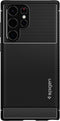 Spigen Rugged Armor Samsung Galaxy S22 Ultra Hoesje Back Cover Zwart
