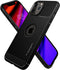 Spigen Rugged Armor TPU met Air Cushion carbonvezels hoesje geschikt voor iPhone 12 en iPhone 12 Pro - zwart
