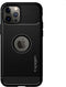 Spigen Rugged Armor TPU met Air Cushion carbonvezels hoesje geschikt voor iPhone 12 en iPhone 12 Pro - zwart