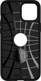 Spigen Rugged Armor TPU met Air Cushion carbonvezels hoesje geschikt voor iPhone 12 en iPhone 12 Pro - zwart