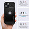 Spigen Rugged Armor TPU met Air Cushion carbonvezels hoesje geschikt voor iPhone 13 - zwart