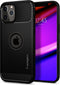 Spigen Rugged Armor TPU met Air Cushion carbonvezels hoesje geschikt voor iPhone 12 en iPhone 12 Pro - zwart