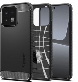Spigen Rugged Armor Xiaomi 13 Hoesje Back Cover Zwart