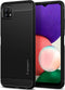 Spigen - Samsung Galaxy A22 5G Hoesje - Back Case Rugged Armor Mat Zwart