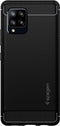 Spigen - Samsung Galaxy A42 5G Hoesje - Back Case Rugged Armor Mat Zwart