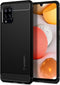 Spigen - Samsung Galaxy A42 5G Hoesje - Back Case Rugged Armor Mat Zwart
