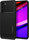 Spigen - Samsung Galaxy S21 FE Hoesje - Back Case Rugged Armor Mat Zwart