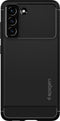 Spigen - Samsung Galaxy S21 FE Hoesje - Back Case Rugged Armor Mat Zwart