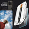 Spigen screenprotector - Geschikt Voor Apple iPhone 15 Pro - Inclusief Montage frame - 2 stuks