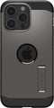Spigen Tough Armor Hoesje geschikt voor Apple iPhone 15 Pro Max | Compatible met MagSafe | Back Cover Hoesje | Uitklapbare Kick Stand | Gunmetal