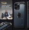 Spigen Tough Armor Hoesje geschikt voor Apple iPhone 15 Pro Max | Compatible met MagSafe | Back Cover Hoesje | Uitklapbare Kick Stand | Metal Slate