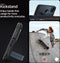Spigen Tough Armor Hoesje geschikt voor Apple iPhone 15 Pro Max | Compatible met MagSafe | Back Cover Hoesje | Uitklapbare Kick Stand | Metal Slate