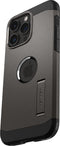 Spigen Tough Armor Hoesje geschikt voor Apple iPhone 15 Pro Max | Compatible met MagSafe | Back Cover Hoesje | Uitklapbare Kick Stand | Gunmetal