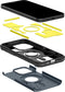 Spigen Tough Armor Hoesje geschikt voor Apple iPhone 15 Pro Max | Compatible met MagSafe | Back Cover Hoesje | Uitklapbare Kick Stand | Metal Slate