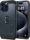 Spigen Tough Armor Hoesje geschikt voor Apple iPhone 15 Pro Max | Compatible met MagSafe | Back Cover Hoesje | Uitklapbare Kick Stand | Metal Slate