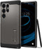 Spigen Tough Armor Hoesje Geschikt voor Samsung Galaxy S24 Ultra - Back Cover met Kickstand Gunmetal