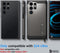Spigen Tough Armor Hoesje Geschikt voor Samsung Galaxy S24 Ultra - Back Cover met Kickstand Gunmetal