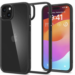 Spigen Ultra Hybrid Case hoesje geschikt voor iPhone 15 Plus - Matte zwart