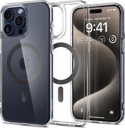 Spigen Ultra Hybrid MagFit hoesje geschikt voor iPhone 15 Pro Max - Zwart