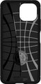 Spigen - Xiaomi Mi 11 Lite 5G Hoesje - Back Case Rugged Armor Mat Zwart