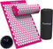 Spijkermat Acupressuur Mat - Shakti Mat met Massagebal en Draagtas - Massagemat 68x42x2 cm Earkings - Roze