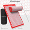 Spijkermat Acupressuur Mat - Shakti Mat met Massagebal en Draagtas - Massagemat 68x42x2 cm Earkings - Rood